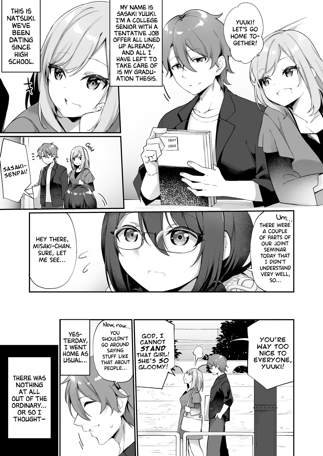Hentai Manga Comic-I Ended Up Changing Bodies With The big Breasted Yandere Kouhai Who Gets Turned On From Simply Hearing My Voice-Read-2